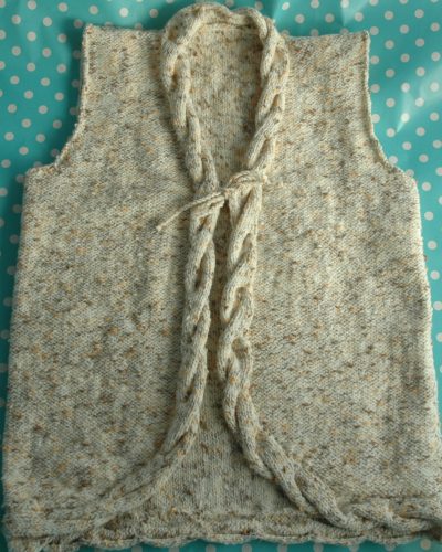 DK Girls Cabled Waistcoat knitting pattern